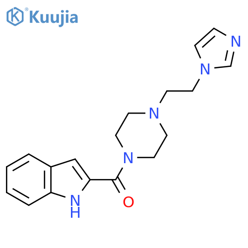 2-{4-2-(1H-imidazol-1-yl)ethylpiperazine-1-carbonyl}-1H-indole structure