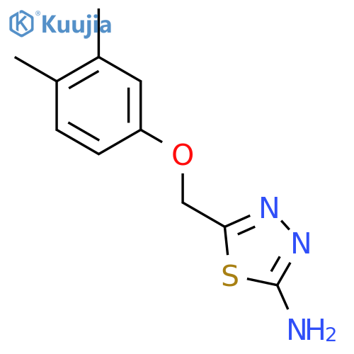 5-(3,4-Dimethylphenoxy)methyl-1,3,4-thiadiazol-2-amine structure
