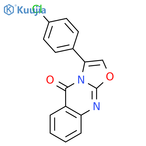 5H-OXAZOLO[2,3-B]QUINAZOLIN-5-ONE, 3-(4-CHLOROPHENYL)- structure