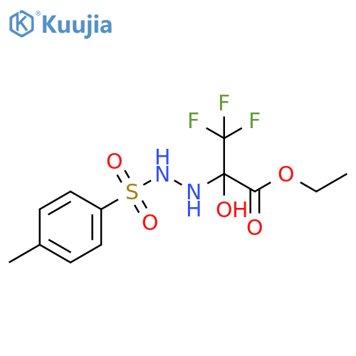 Propanoic acid, 3,3,3-trifluoro-2-hydroxy-2-[2-[(4-methylphenyl)sulfonyl]hydrazinyl]-, ethyl ester structure