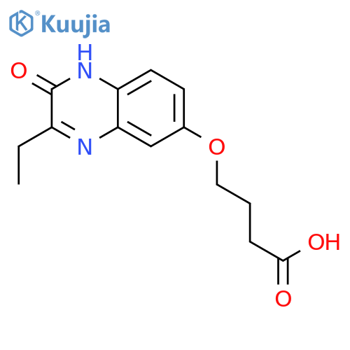 BUTANOIC ACID, 4-[(3-ETHYL-1,2-DIHYDRO-2-OXO-6-QUINOXALINYL)OXY]- structure