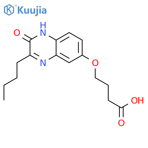 Butanoic acid, 4-[(3-butyl-1,2-dihydro-2-oxo-6-quinoxalinyl)oxy]- structure