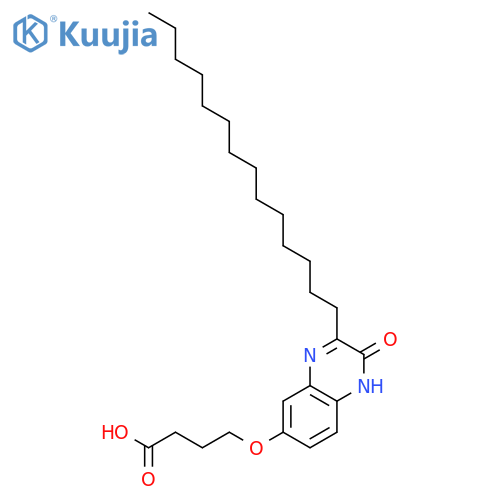 BUTANOIC ACID, 4-[(1,2-DIHYDRO-2-OXO-3-TETRADECYL-6-QUINOXALINYL)OXY]- structure