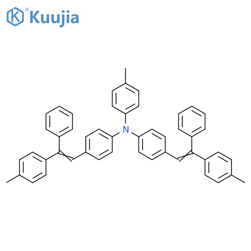 Benzenamine,4-methyl-N,N-bis[4-[2-(4-methylphenyl)-2-phenylethenyl]phenyl]- structure