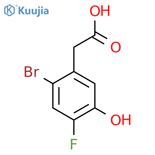 (2-Bromo-4-fluoro-5-hydroxy-phenyl)-acetic acid structure