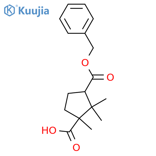 1,2,2-Trimethyl-1,3-cyclopentanedicarboxylic acid; (1R,3S)-form, 3-Benzyl ester structure