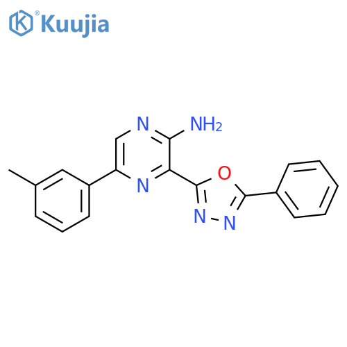 5-(m-tolyl)-3-(5-phenyl-1,3,4-oxadiazol-2-yl)pyrazin-2-amine structure