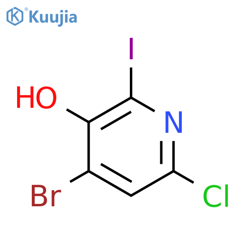4-bromo-6-chloro-2-iodopyridin-3-ol structure