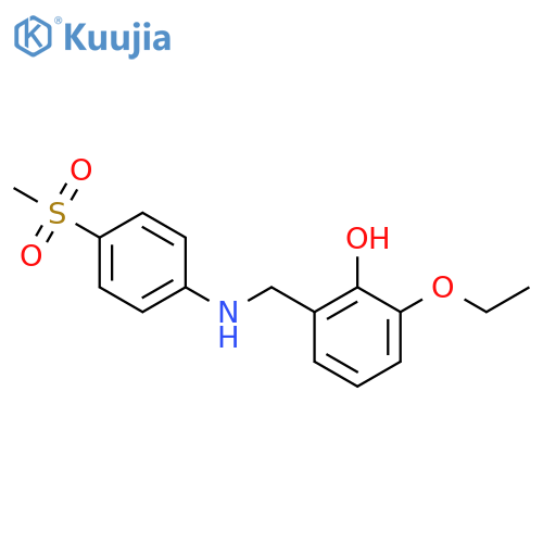 2-Ethoxy-6-({[4-(methylsulfonyl)phenyl]amino}methyl)phenol structure