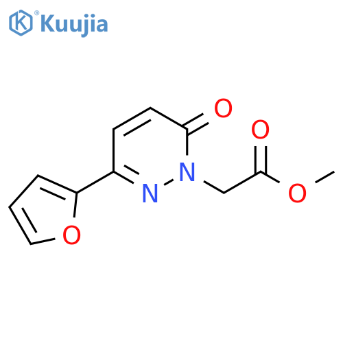 methyl 2-[3-(furan-2-yl)-6-oxo-1,6-dihydropyridazin-1-yl]acetate structure