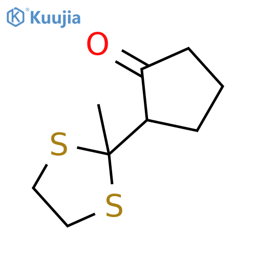 Cyclopentanone, 2-(2-methyl-1,3-dithiolan-2-yl)- structure