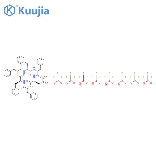Cyclo(D-phenylalanyl-L-phenylalanyl-D-phenylalanyl-L-phenylalanyl-D-phenylalanyl-L-phenylalanyl), octakis(trifluoroacetate) structure