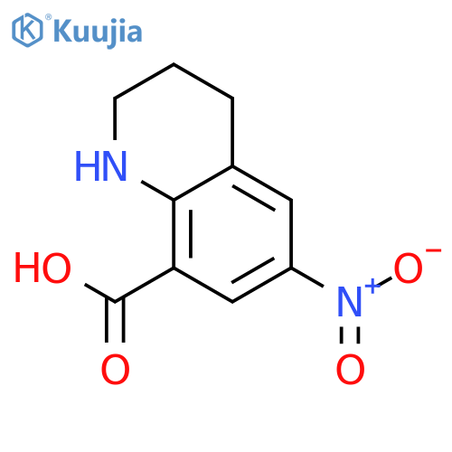 6-nitro-1,2,3,4-tetrahydroquinoline-8-carboxylic acid structure