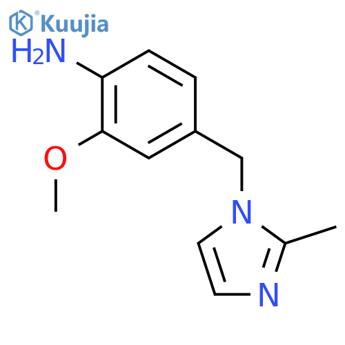 2-methoxy-4-[(2-methyl-1H-imidazol-1-yl)methyl]-Benzenamine structure
