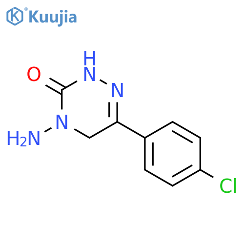1,2,4-Triazin-3(2H)-one, 4-amino-6-(4-chlorophenyl)-4,5-dihydro- structure