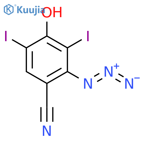 Benzonitrile,2-azido-4-hydroxy-3,5-diiodo- structure