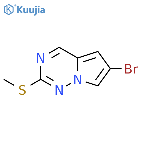 6-Bromo-2-(methylsulfanyl)pyrrolo[2,1-f][1,2,4]triazine structure