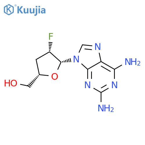 9H-Purine-2,6-diamine,9-(2,3-dideoxy-2-fluoro-b-D-threo-pentofuranosyl)- structure
