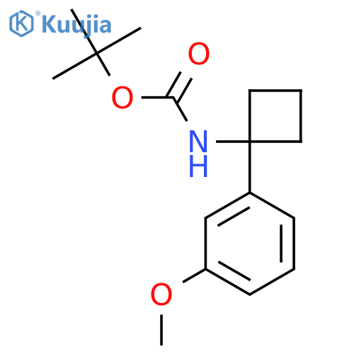 Tert-butyl (1-(3-methoxyphenyl)cyclobutyl)carbamate structure