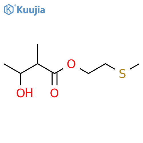 Butanoic acid, 3-hydroxy-2-methyl-, 2-(methylthio)ethyl ester structure
