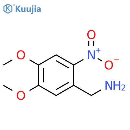 (4,5-dimethoxy-2-nitrophenyl)methanamine structure