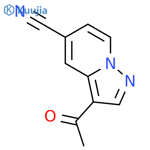 3-Acetylpyrazolo[1,5-a]pyridine-5-carbonitrile structure