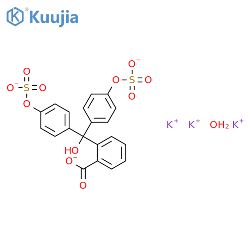 Benzoic acid,2-[hydroxybis[4-(sulfooxy)phenyl]methyl]-, potassium salt, hydrate (1:3:?) structure