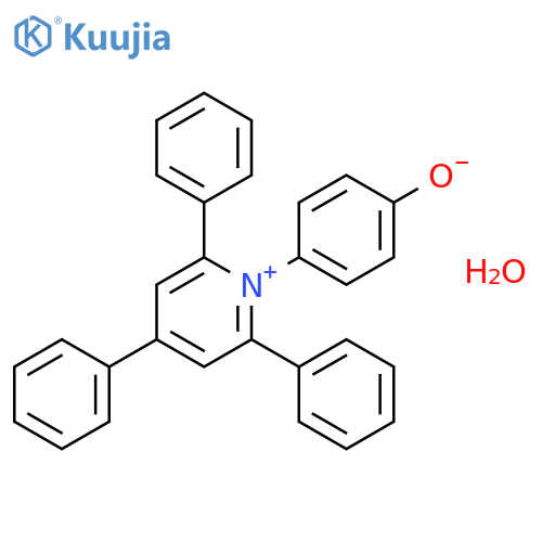 4-(2,4,6-Triphenylpyridin-1-ium-1-yl)phenolate;hydrate structure