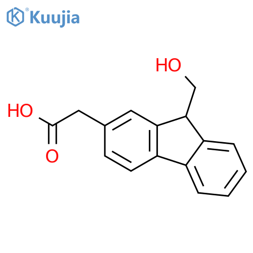9H-Fluorene-2-acetic acid, 9-(hydroxymethyl)- structure
