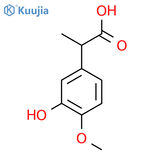 2-(3-hydroxy-4-methoxyphenyl)propanoic acid structure