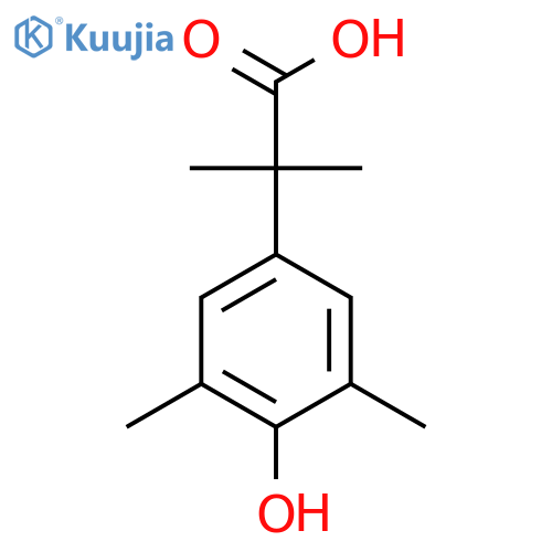 2-(4-hydroxy-3,5-dimethylphenyl)-2-methylpropanoic acid structure