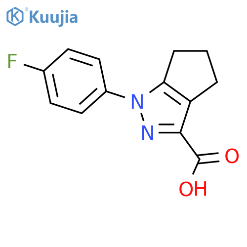 1-(4-Fluorophenyl)-1H,4H,5H,6H-cyclopentacpyrazole-3-carboxylic Acid structure