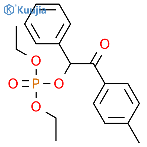 Phosphoric acid, diethyl 2-(4-methylphenyl)-2-oxo-1-phenylethyl ester structure