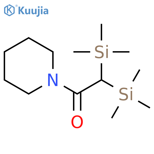 Piperidine, 1-[bis(trimethylsilyl)acetyl]- structure