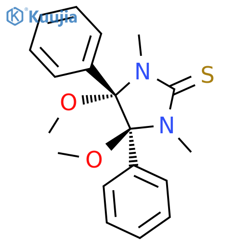 2-Imidazolidinethione, 4,5-dimethoxy-1,3-dimethyl-4,5-diphenyl-, trans- (9CI) structure