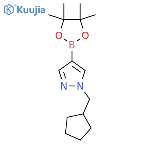 1-(Cyclopentylmethyl)-4-(4,4,5,5-tetramethyl-1,3,2-dioxaborolan-2-yl)-1H-pyrazole structure