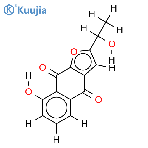 (+-)-8-hydroxy-2-(1'-hydroxyethyl)naphthofuran-4,9-dione structure