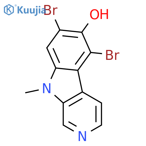 9H-Pyrido[3,4-b]indol-6-ol,5,7-dibromo-9-methyl- structure