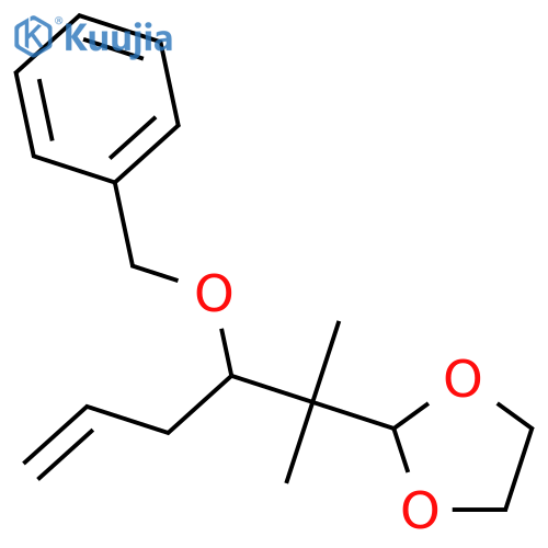 1,3-Dioxolane, 2-[1,1-dimethyl-2-(phenylmethoxy)-4-pentenyl]- structure