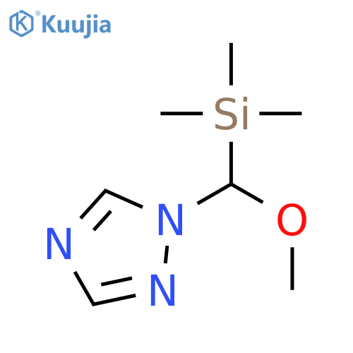 1H-1,2,4-Triazole, 1-[methoxy(trimethylsilyl)methyl]-, (±)- structure