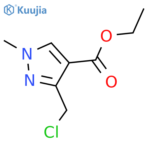 1H-Pyrazole-4-carboxylic acid, 3-(chloromethyl)-1-methyl-, ethyl ester structure