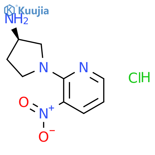 (R)-1-(3-nitropyridin-2-yl)pyrrolidin-3-amine hydrochloride structure