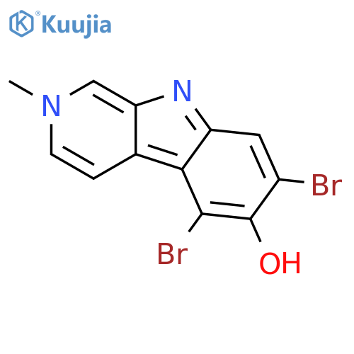 2H-Pyrido[3,4-b]indol-6-ol, 5,7-dibromo-2-methyl- structure