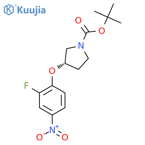 (S)-Tert-Butyl 3-(2-fluoro-4-nitrophenoxy)pyrrolidine-1-carboxylate structure