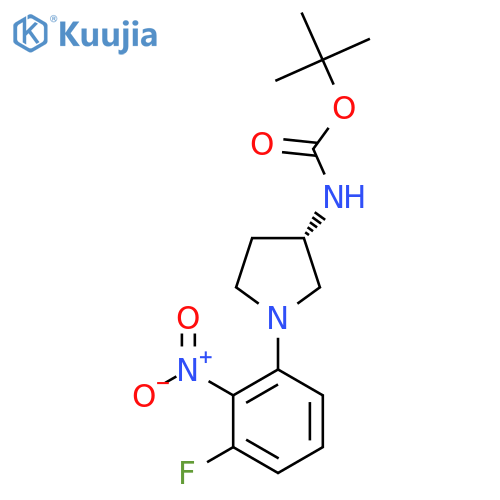 (S)-Tert-Butyl 1-(3-fluoro-2-nitrophenyl)pyrrolidin-3-ylcarbamate structure
