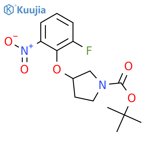 (S)-tert-Butyl 3-(2-fluoro-6-nitrophenoxy)pyrrolidine-1-carboxylate structure