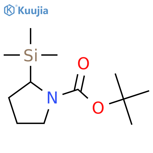 tert-Butyl 2-(trimethylsilyl)-pyrrolidine-1-carboxylate structure
