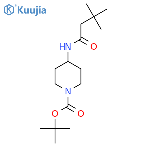 Tert-Butyl 4-(3,3-dimethylbutanamido)piperidine-1-carboxylate structure