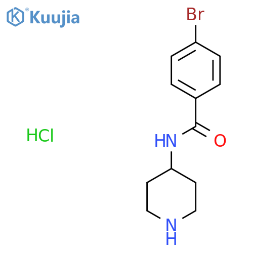 4-Bromo-N-(piperidin-4-yl)benzamide hydrochloride structure