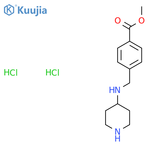 Methyl 4-[(piperidin-4-ylamino)methyl]benzoate dihydrochloride structure